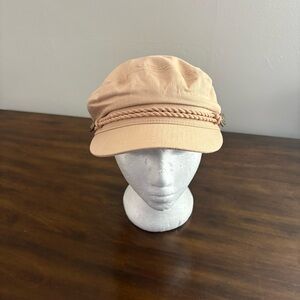 Epoch Vintage Greek Fisherman Classic Men's pink Tan Cap with Braided Detail
